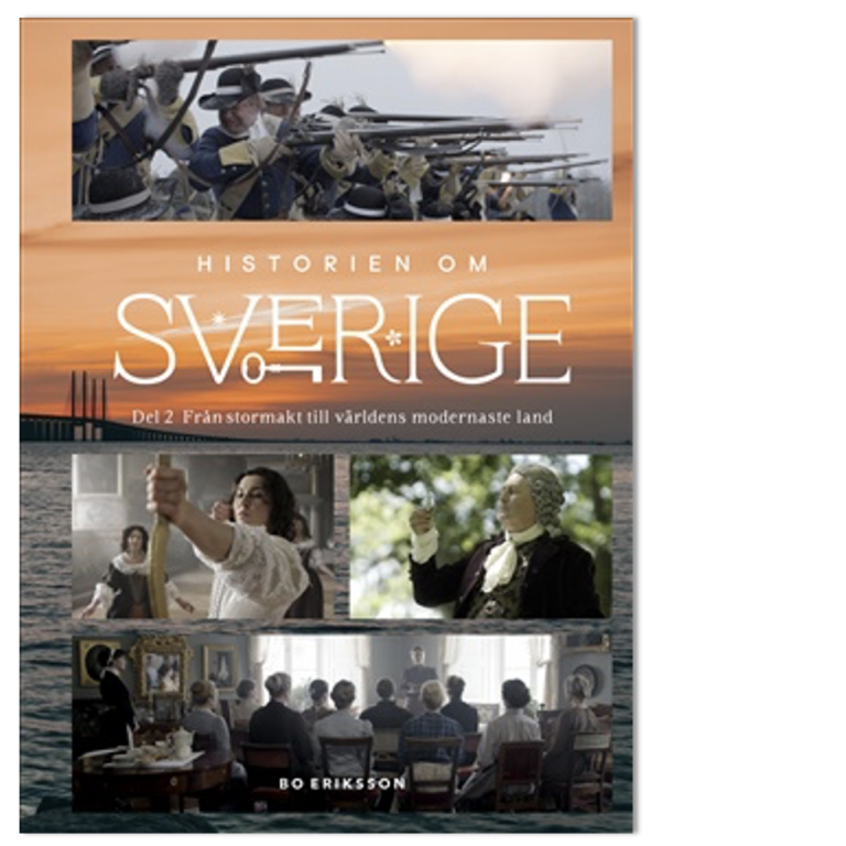 Bokomslag med grafik och bilder från TV-serien