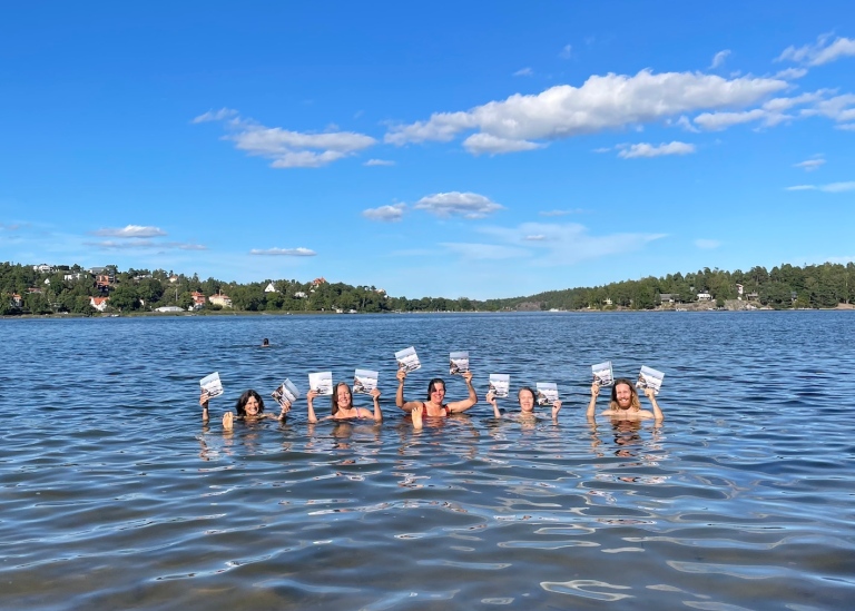 Glada badare under Östersjödoppet 2022