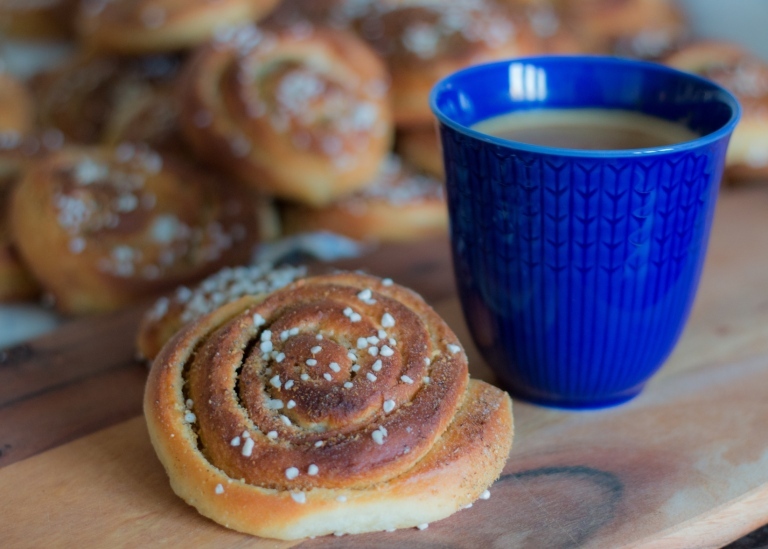 Cinnamon buns, and a cup of coffee.