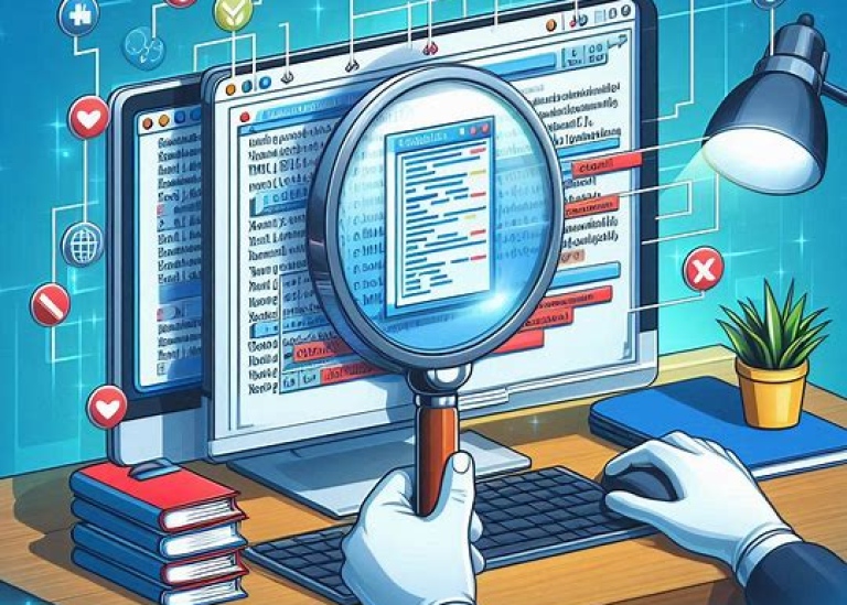 AI-genererad illustration av textanalys i forskning.