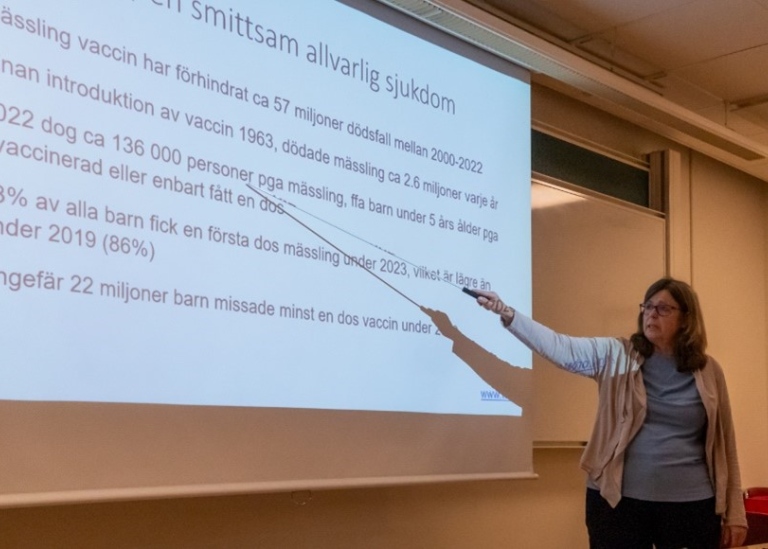 Anna-Lena Spetz föreläser.