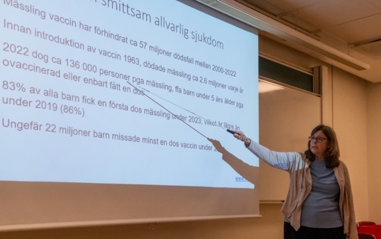 Anna-Lena Spetz föreläser.