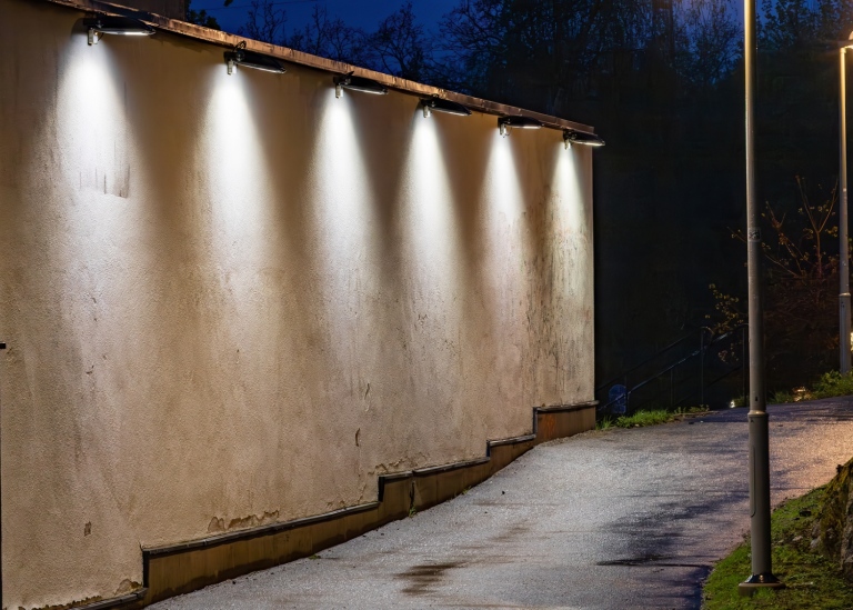 Urban outdoor night scene.