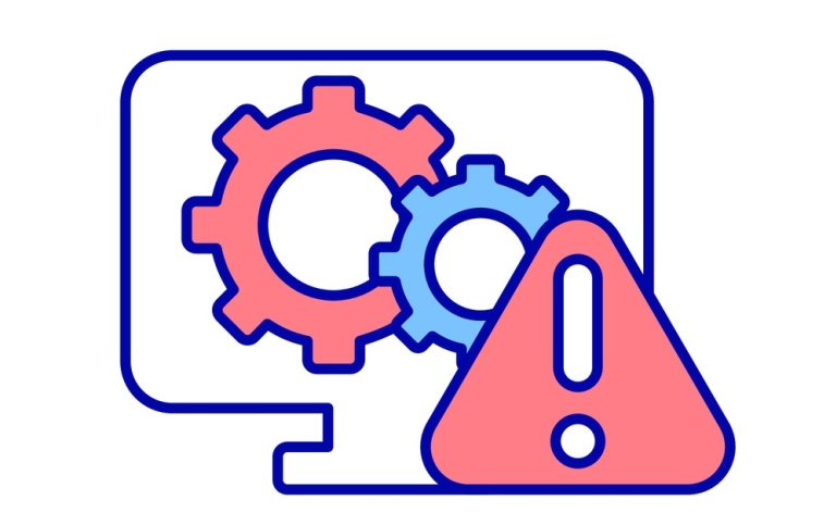 Illustration med varningssymboler