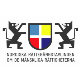 Logga för Nordiska rättegångstävlingen om de mänskliga rättigheterna