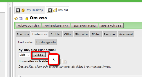 Skapa sida