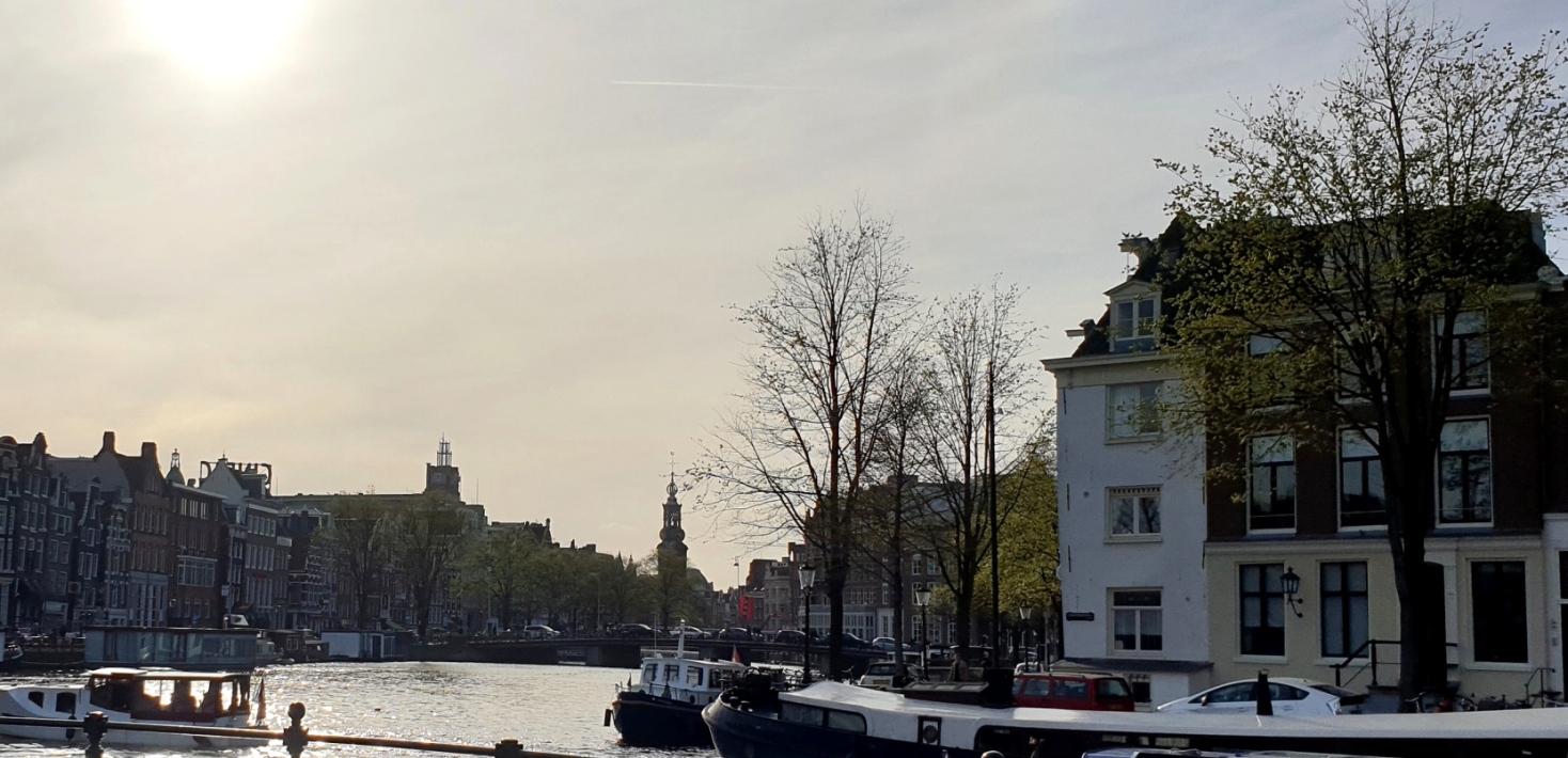 Fotografi över Amsterdam.