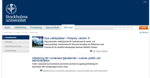Två artiklar på sida