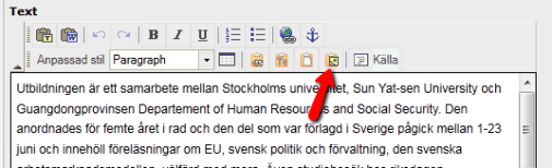 Klistra in