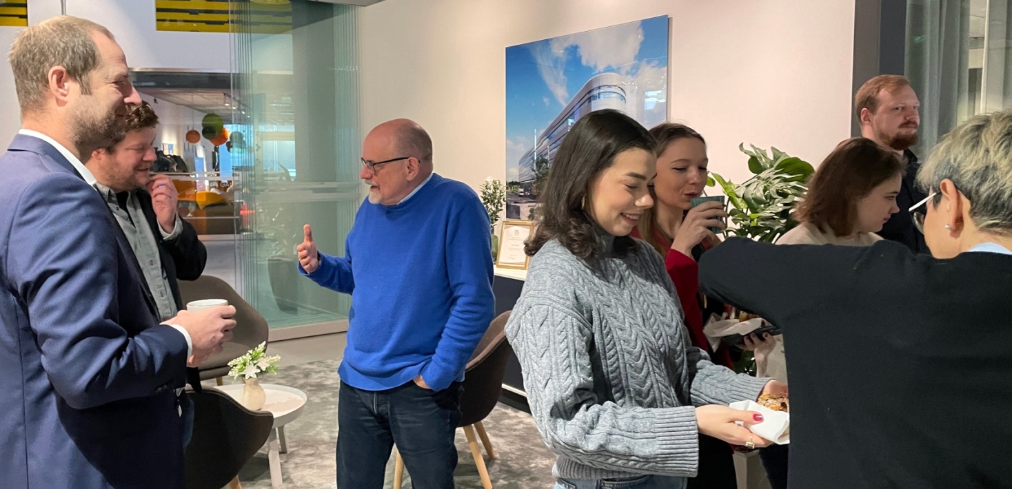 Workshop fika for the HCSCM project funded by the Swedish Institute.