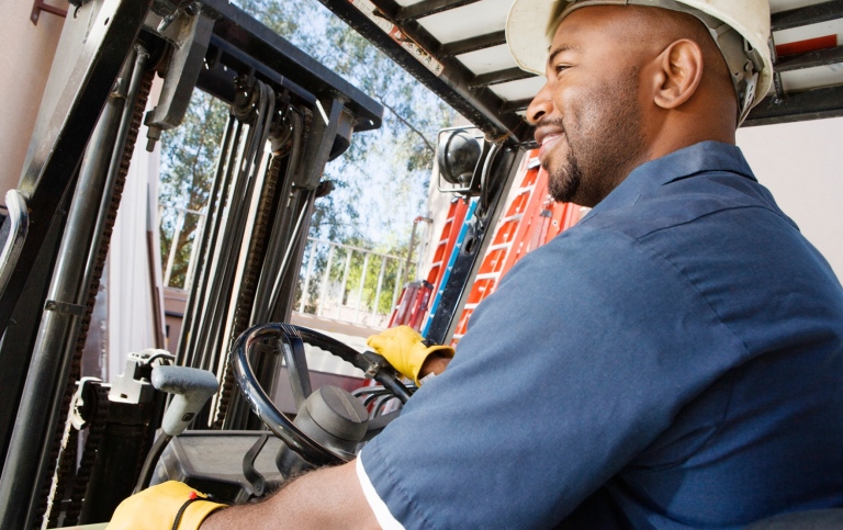 Male truckdriver.