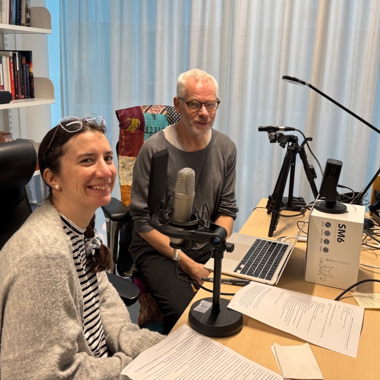 Tillfällig studio på Lekanders kontor.