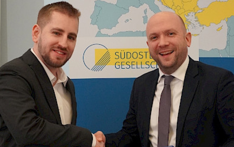 László Szerencsés with Manuel Sarrazin, Germany's Special Representative for the Countries of the We