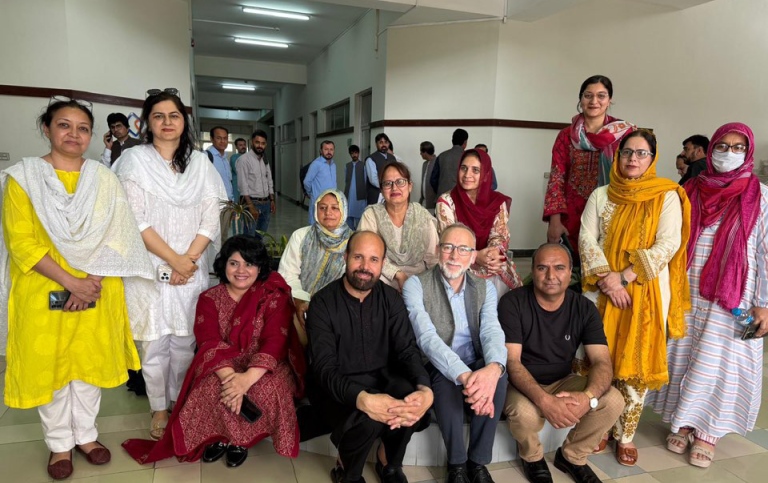 Participants in a workshop in Pakistan on under-researched languages, April 2025.