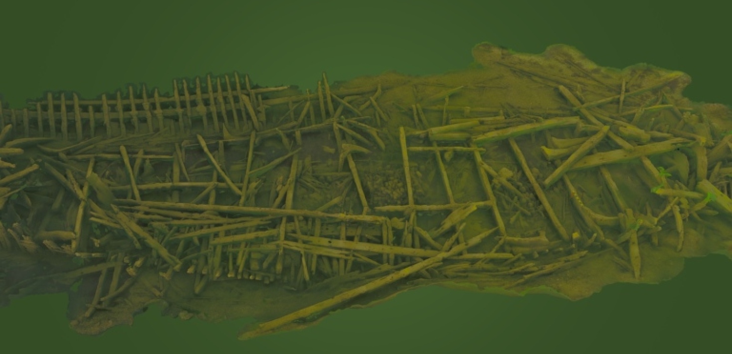 3D-modell av Falkens gravplats. 