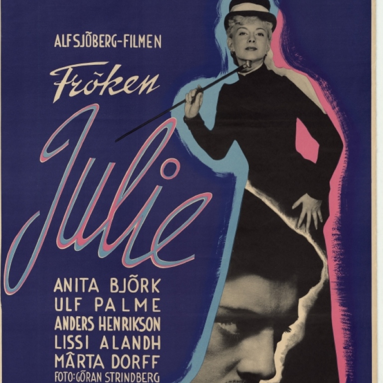 Filmaffisch för Fröken Julie, 1951.