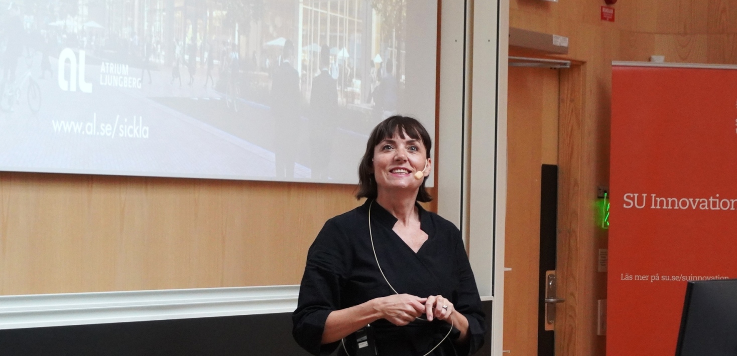 Maria Hammarsten från Atrium Ljungberg presenterade
