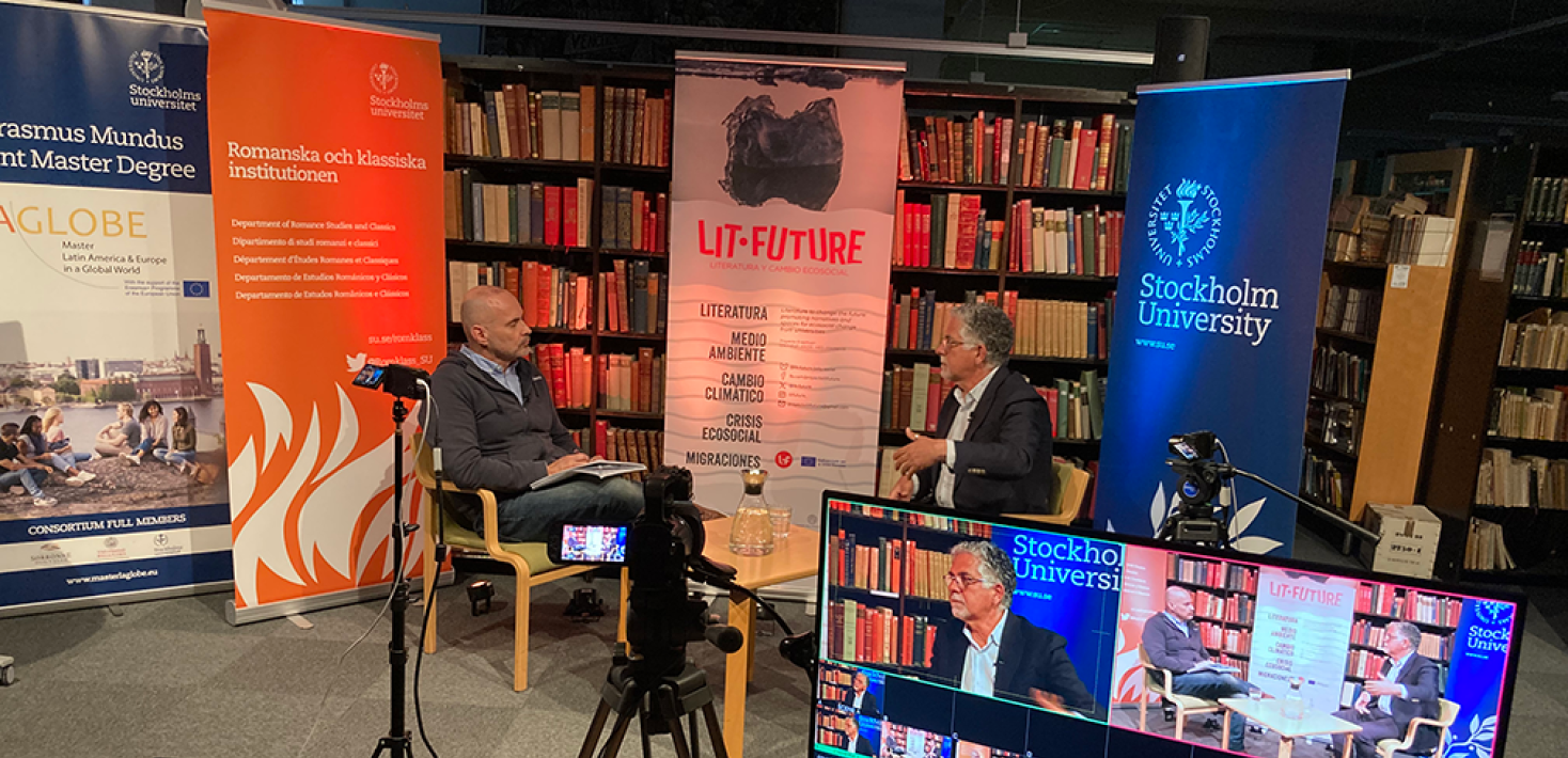 Juan Carlos Cruz Suarez en la entrevista a Manuel Ambrosio Sánchez Sánchez. Foto:DGL