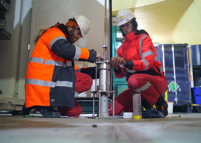 Drilling on the expedition