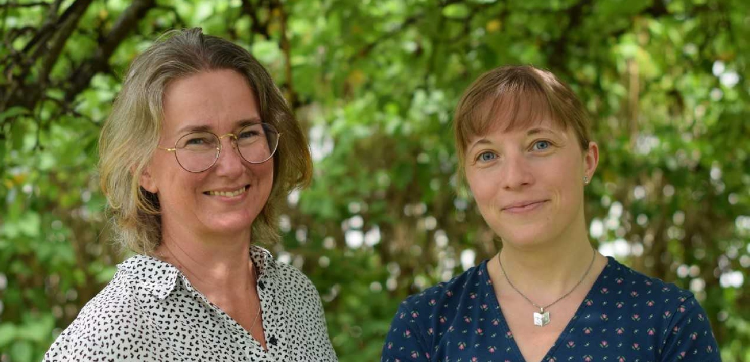 Christine Ericsdotter Nordgren, lektor i lingvistik, och Riccarda Funk, postdok från Tyskland.