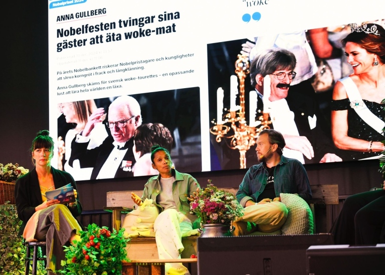 Samtal på scenen under Greentopia
