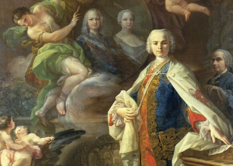 Oljemålning av man på 1700-talet