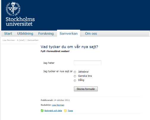 Externt formulär