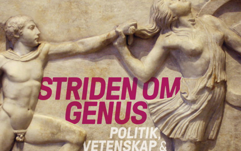 Detalj av omslaget till boken Striden om genus – Politik, vetenskap & social kamp.