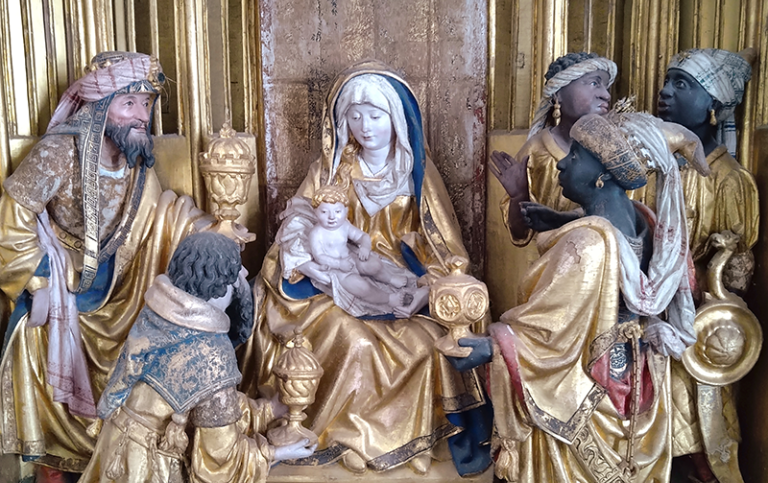 Altarpiece from 1515-1520 in Swedish church.