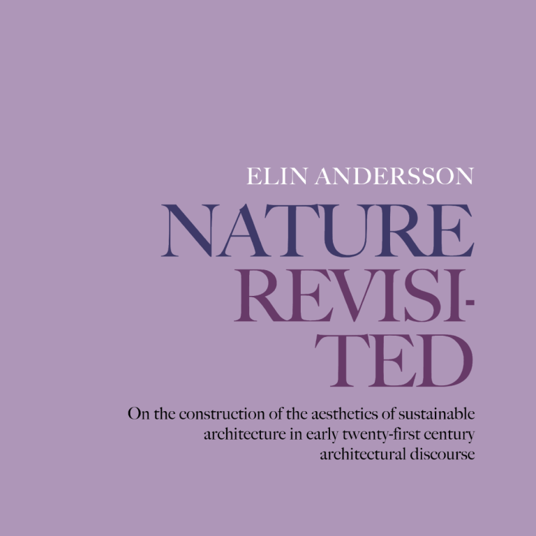 Detail of the cover of Nature Revisited by Elin Andersson.