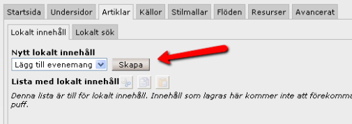 Skapa evenemangsformulär