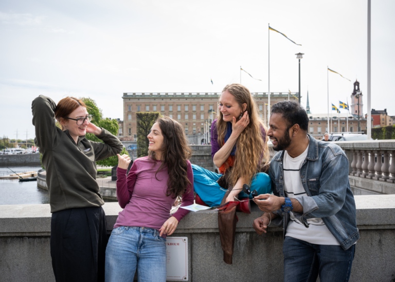 Students in central Stockholm.