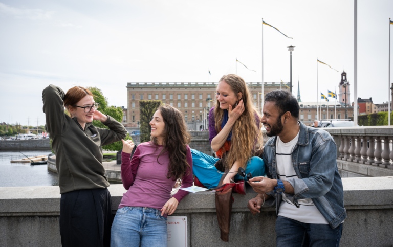 Students in central Stockholm.