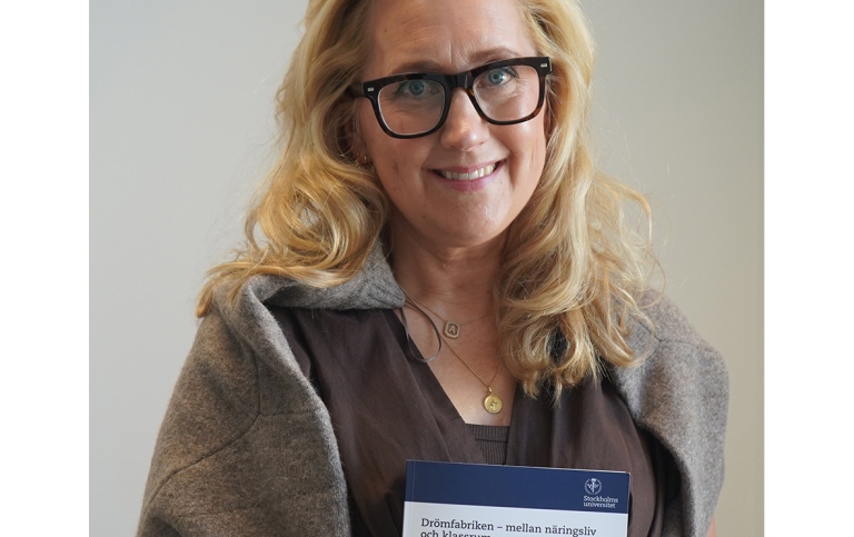 Annalena Glader med avhandlingen Drömfabriken – mellan näringsliv och klassrum.