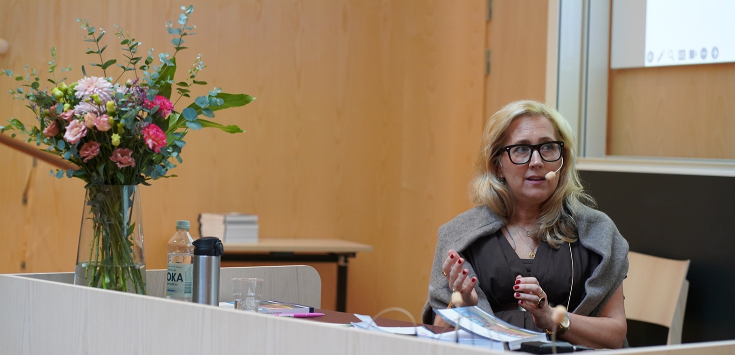Annalena Glader försvarar sin avhandling.