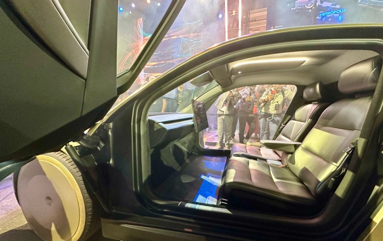 Insidan av en självkörande Tesla