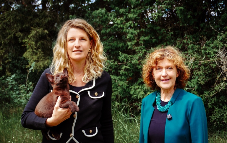 Porträtt av Helena Isolde Sundsgård och Linda Laikre