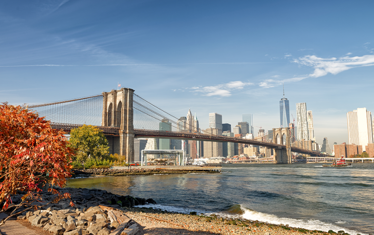New York city skyline.