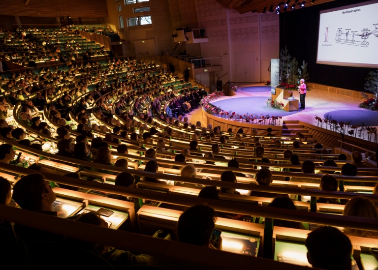 Nobel lecture in Aula Magna.