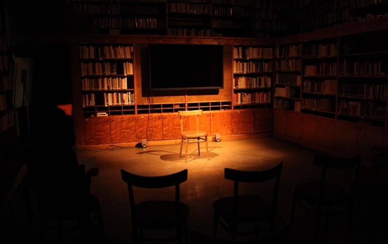 Chair in the spotlight.