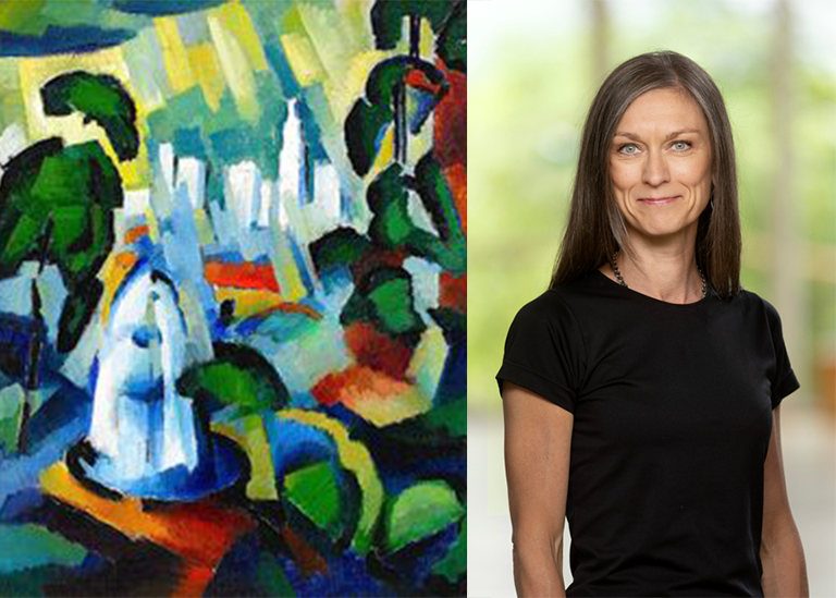Målning av New York. Jessica Sjöholm Skrubbe.