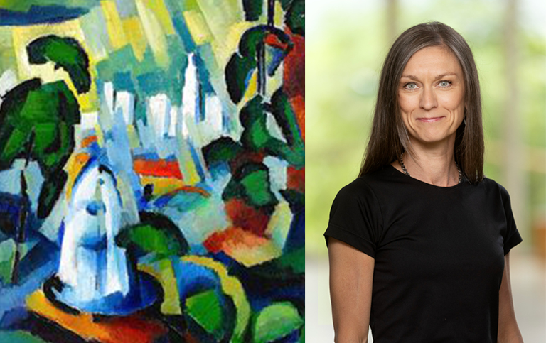 Målning av New York. Jessica Sjöholm Skrubbe.