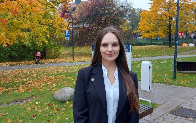 Kamila Marzynska på campus Frescati.