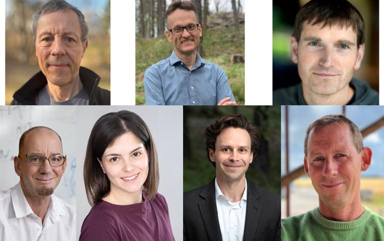 Collage of seven people.