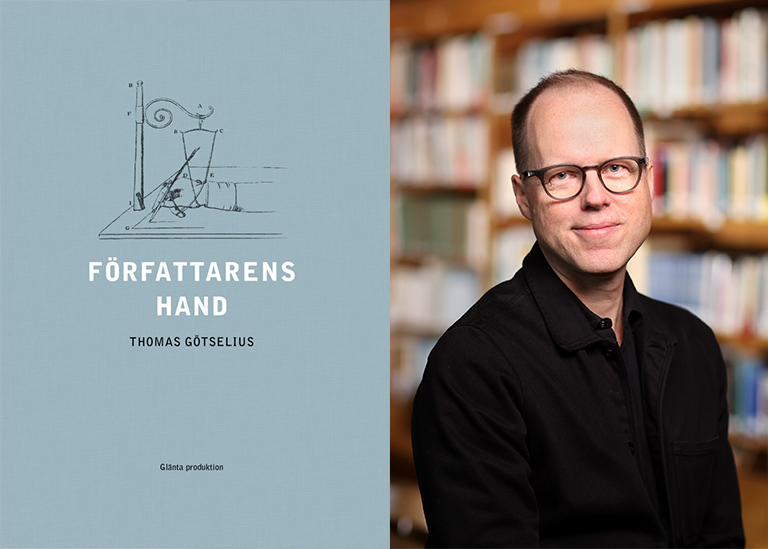 Omslaget till Författarens hand. Thomas Götselius.