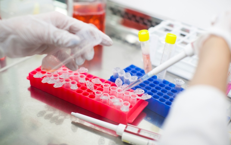 Close up of work at a laboratory at Stockholm University