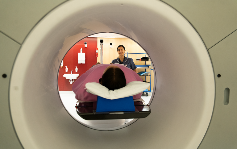 Patient som röntgas