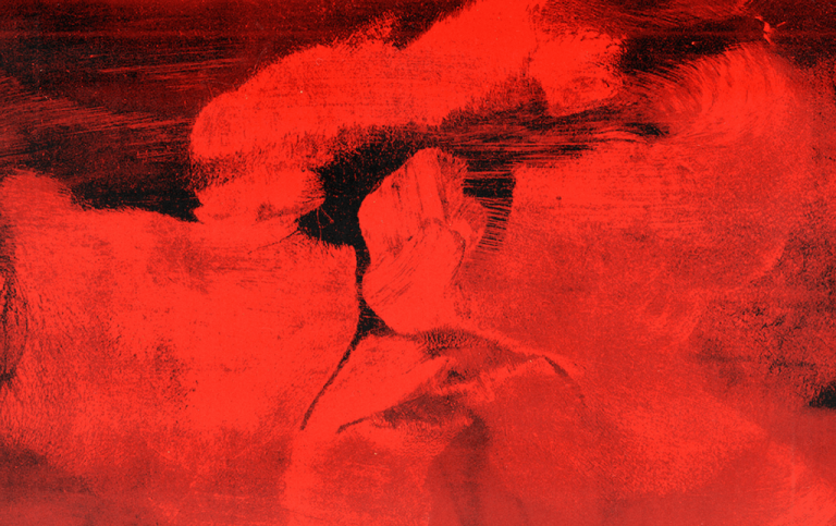 Illustration in red.