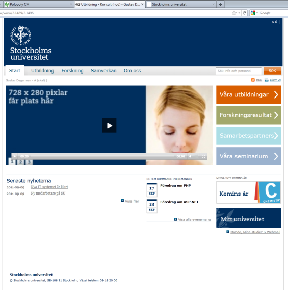Skapa ytterligare en puff i högerspalten